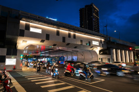 新北「民生陸橋立面改善工程」正式完成　提升夜間照明品質、改善周邊步行環境