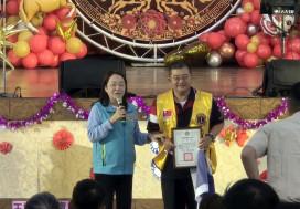 白河榮家感謝城都獅子會捐贈大型電視優化長輩休憩空間