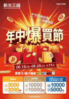 新光三越台南小北門首辦年中爆買節 滿仟送仟點搶攻618商機
