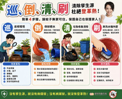 暑假出遊防登革熱　竹市衛生局提醒國內外旅遊應落實防蚊留意有無症狀