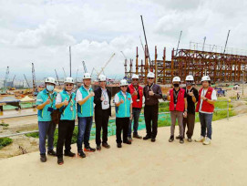 中科視察台積電先進製程晶圓廠建廠工程　關懷工地施工人員安全衛生照護作為