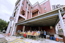 中元普渡祈福　竹市警二分局透過誦經祈求轄區治安平穩、同仁執勤平安