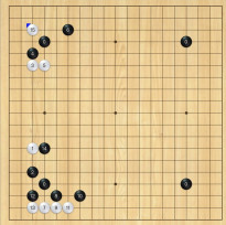 黑白攻防轉折的對局-執白者最終中盤獲勝