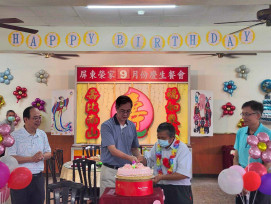 屏東榮家9月份慶生餐會  祝福住民長輩福壽康寧