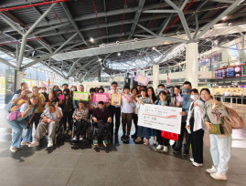 臺南高鐵愛心相挺   身障青年圓夢遊臺北