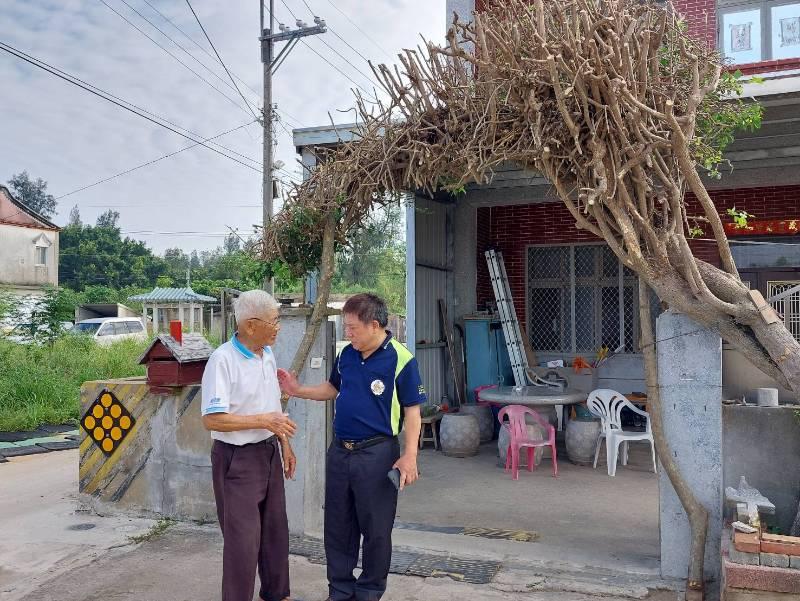 杜蘇芮颱橫掃金 榮服處訪視西村網紅景點榮民水根伯