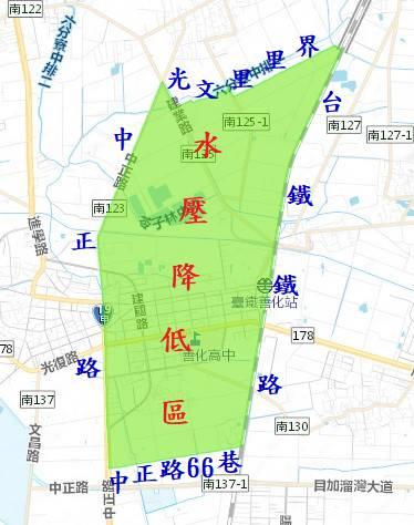 臺南善化8/22起部分里別水壓降低23小時