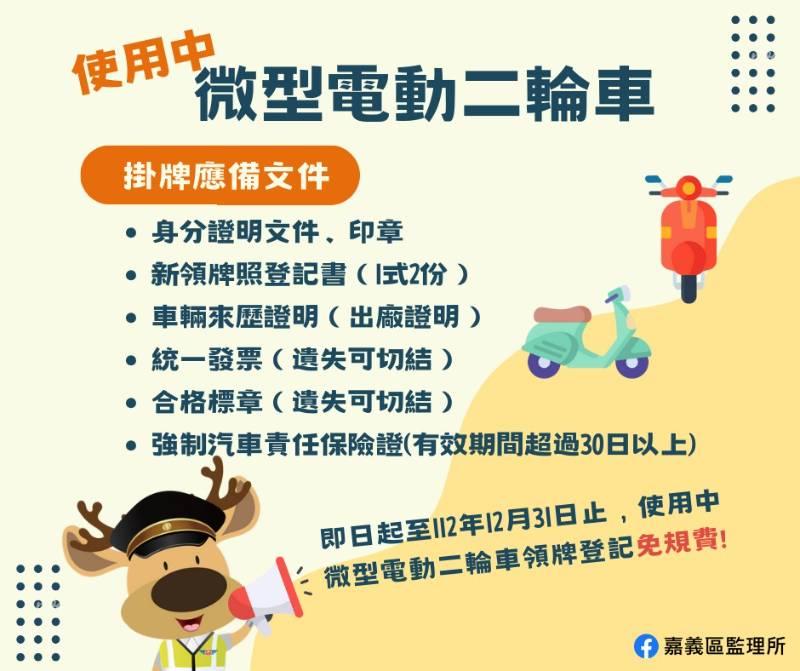 微電車掛牌嗎？掛牌登記限時免規費 優惠到112年12/31止