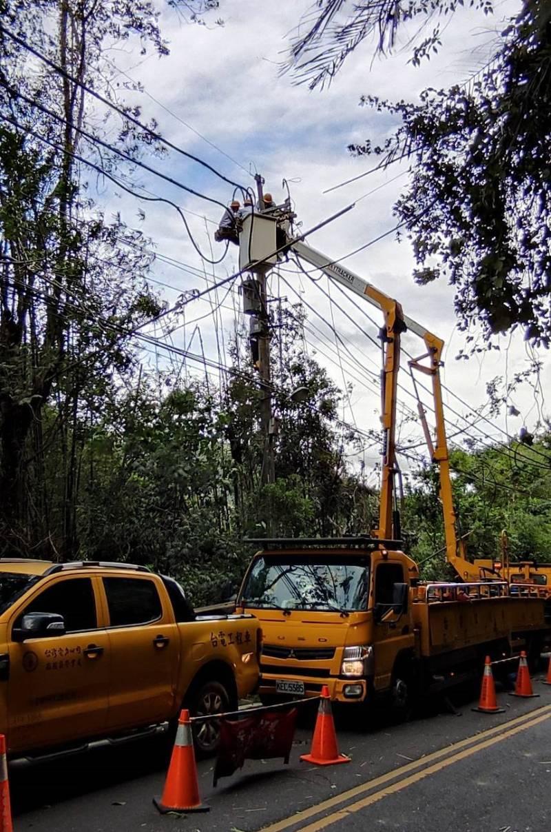 小犬造成南投逾六千戶停電 台電積極搶修已全數復電