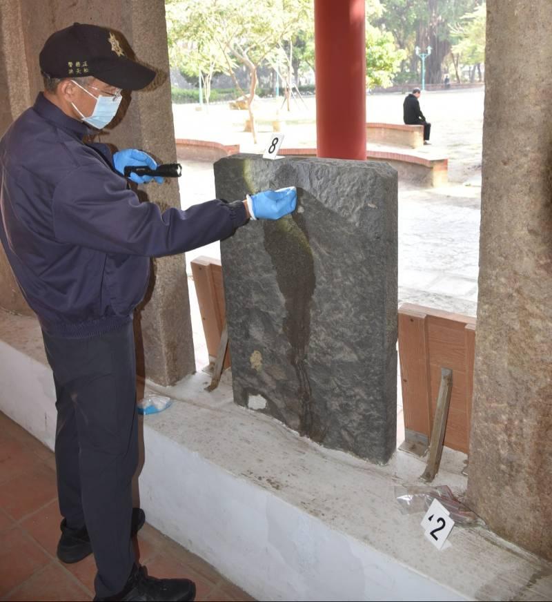 大南門碑林石碑遭不明溶液潑灑  警成立專案小組掌握涉案查緝中