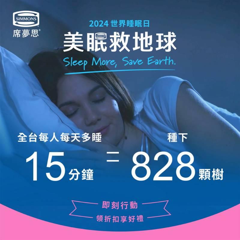 2024世界睡眠日-每天多睡15分鐘，為地球減碳1萬公噸