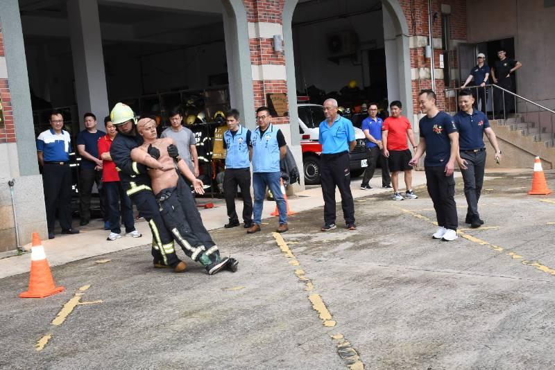 金門消年度義勇消防組織評核作業 提昇協助消防救災效能