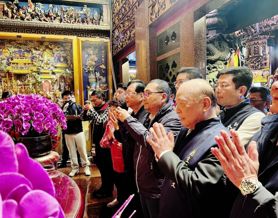 農曆2/2福德正神聖誕 侯友宜中和烘爐地參拜祝賀 