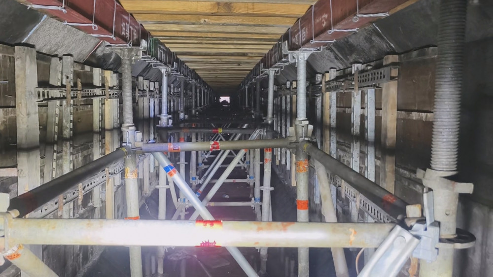 捷運汐東線要徑工程完成南陽街新設雨水箱涵銜接 大幅提升區域排水效益