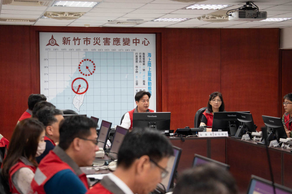 竹市災害應變中心第二次工作會議　嚴密監控丹娜絲颱風各項災情
