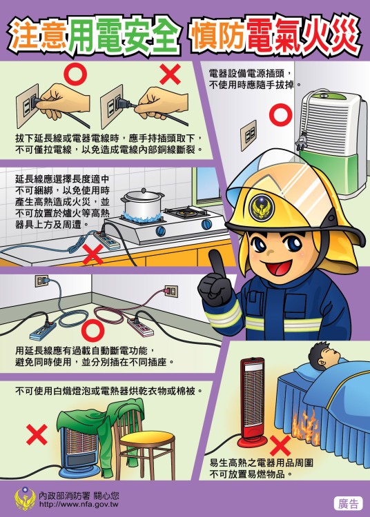 夏季高溫炎熱 金門消籲謹慎使用電器安全