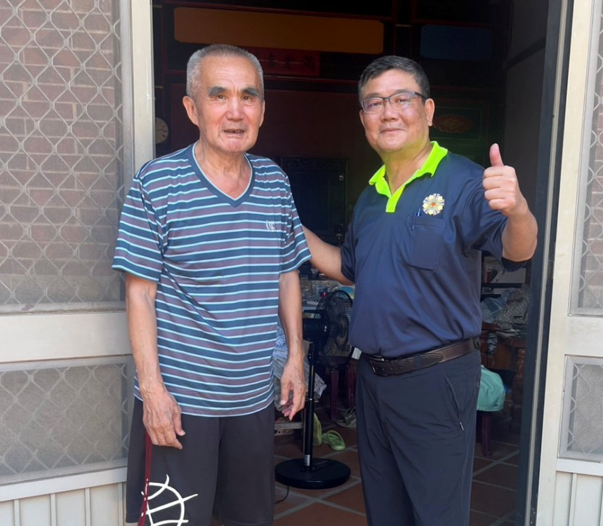 金門榮服處感謝慶福基金會贈涼感衣 讓榮民清涼一夏