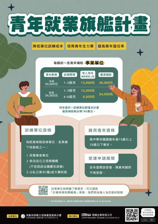 南分署攜手企業共育人才！青年就業旗艦計畫說明會7/23嘉義登場