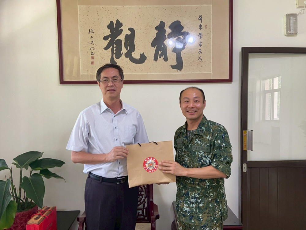 屏東後備旅辦教召在榮家 共築全民防衛韌性