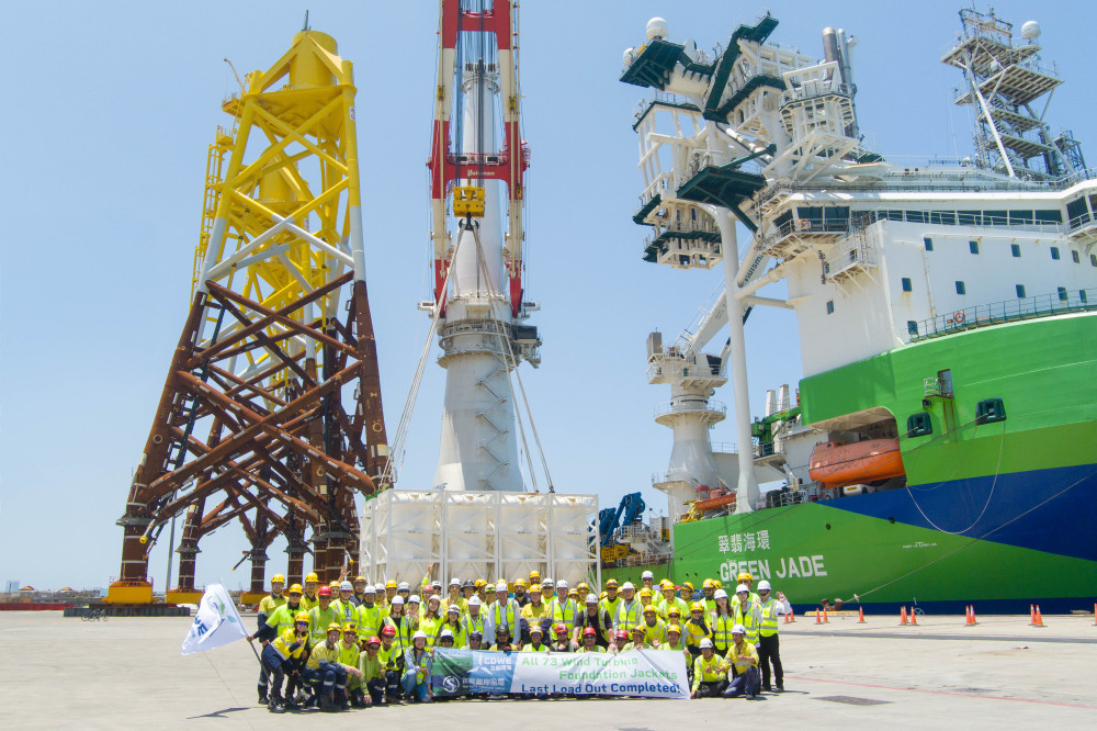 台船環海順利完成海龍風場73座水下基礎 創下安裝新紀錄