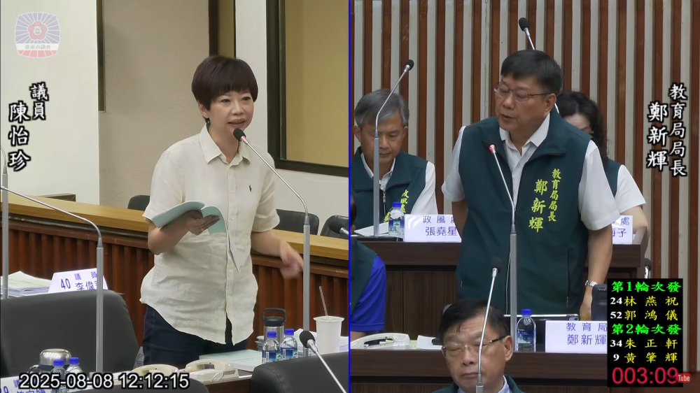 台南市議員陳怡珍質詢學前特教與社宅政策