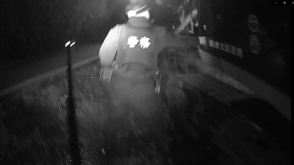 龐然大物街頭暴走揮爪襲警  竹山警掏槍驚險逮人