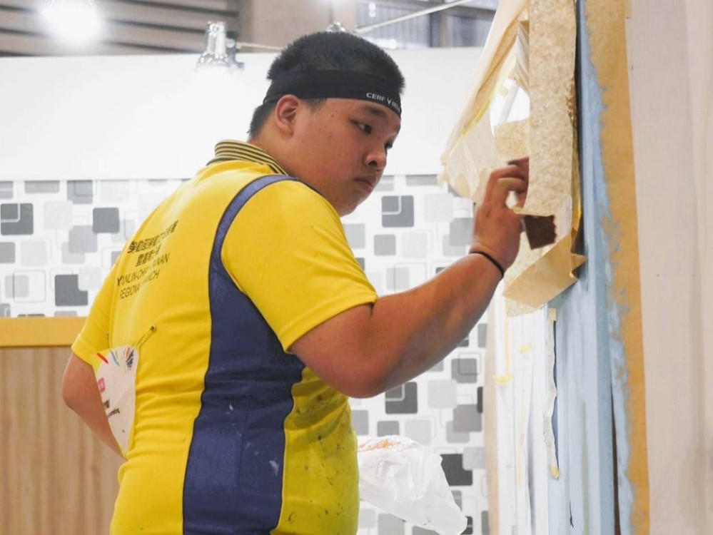南分署漆作裝潢19歲國手以技致勝！洪錦瑋盼為國爭光