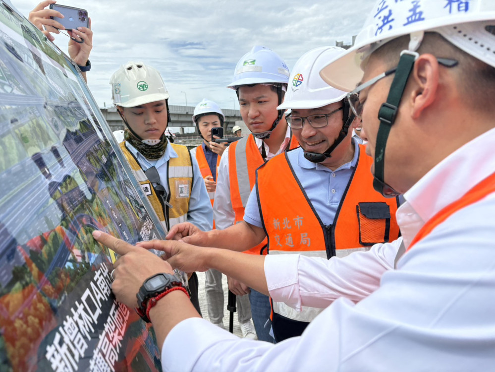 侯友宜視察國道1號林口交流道改善工程 盼115年底前提前完工