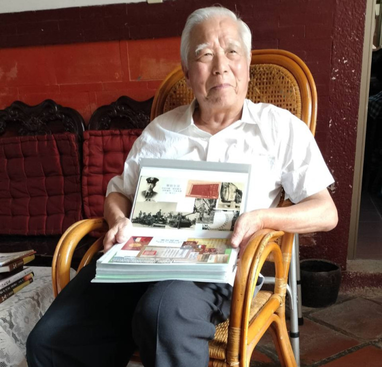 金門榮服處協助國際媒體專訪榮民林馬騰 親述砲戰血淚與和平期盼
