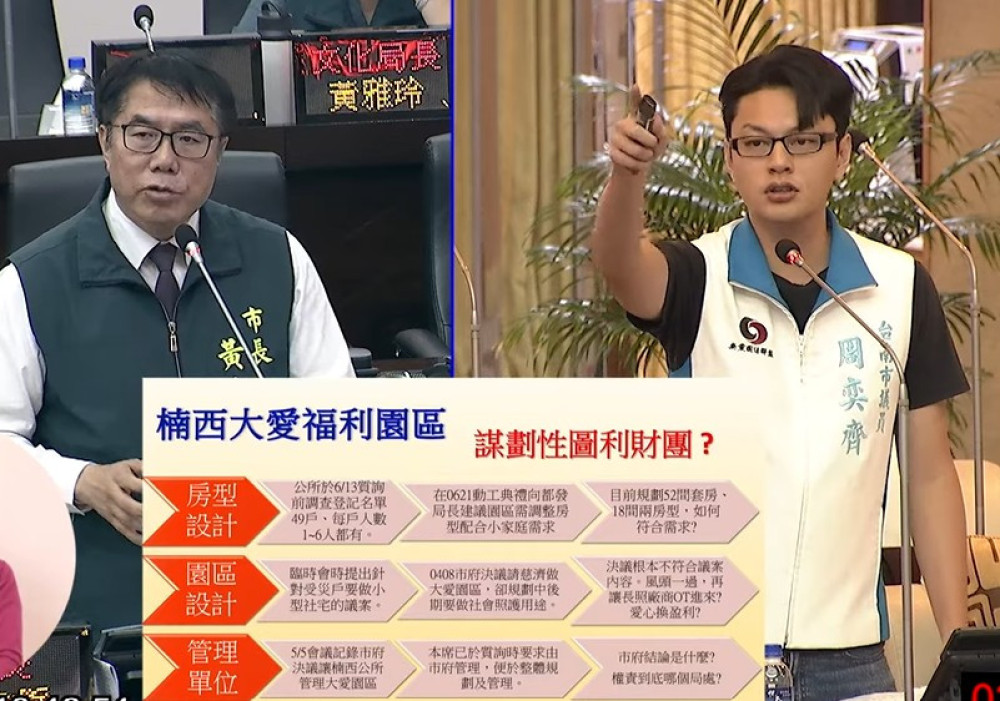 台南楠西震後 9 月重建落後,周奕齊質詢:市府應緊螺絲 台南楠西震後 9 月重建落後,周奕齊質詢:市府應緊螺絲