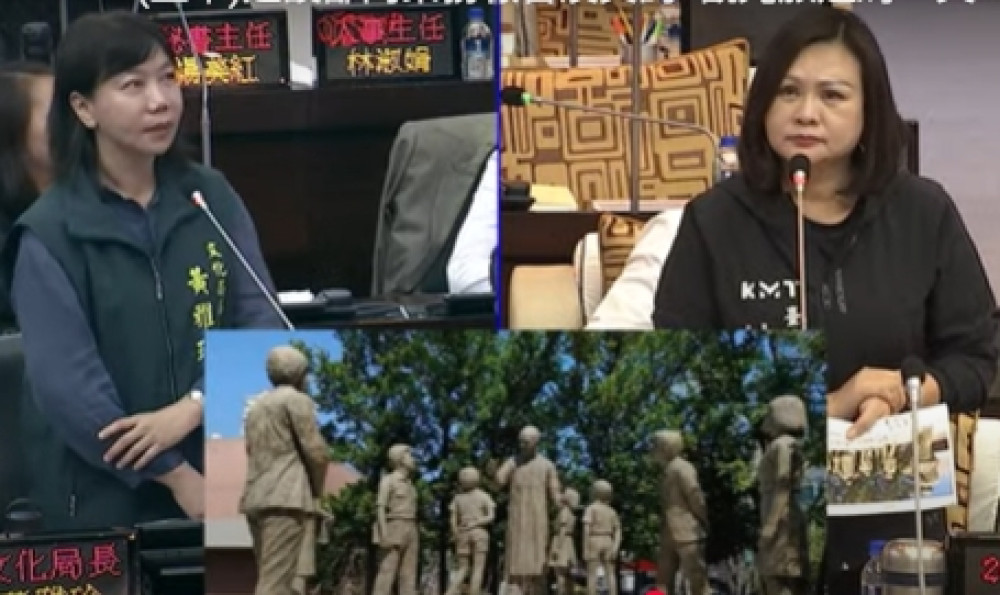 台南藍軍嗆，文化中心光頭銅像群，有罪嗎？硬貼蔣中正標籤，如國父銅像，全被冰封