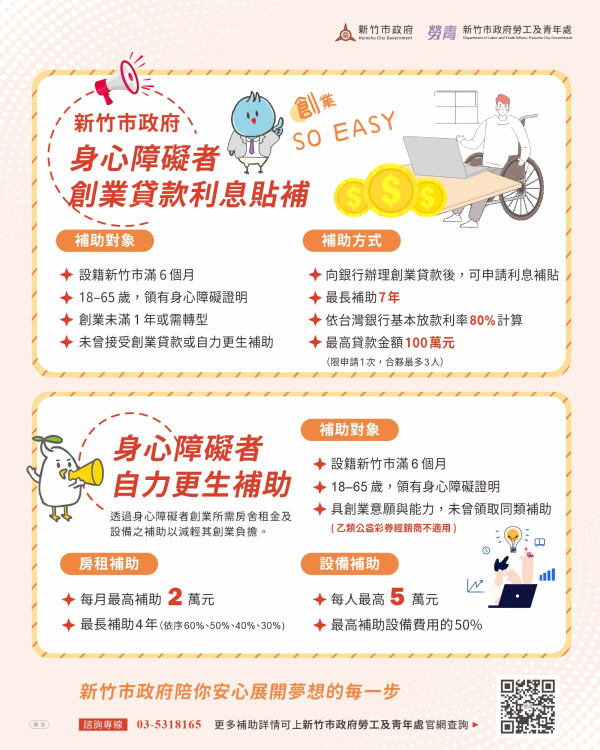 身障創業不孤單！　竹市友善創業政策成為身障者圓夢自立的溫暖後盾
