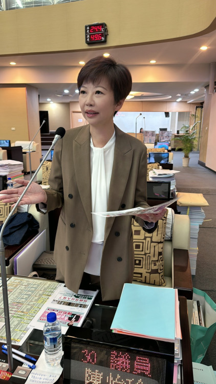 台南市議員陳怡珍質詢市府多項民生議題