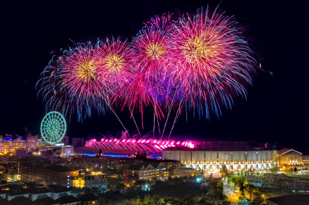 義大世界999秒跨年煙火震撼登場！三階段交管、免費接駁全攻略