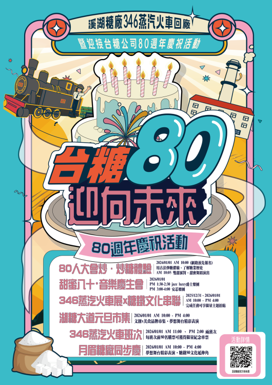 歡慶台糖搶頭香1/1招募80人仿古炒糖 早鳥搭346前80位送紀念票