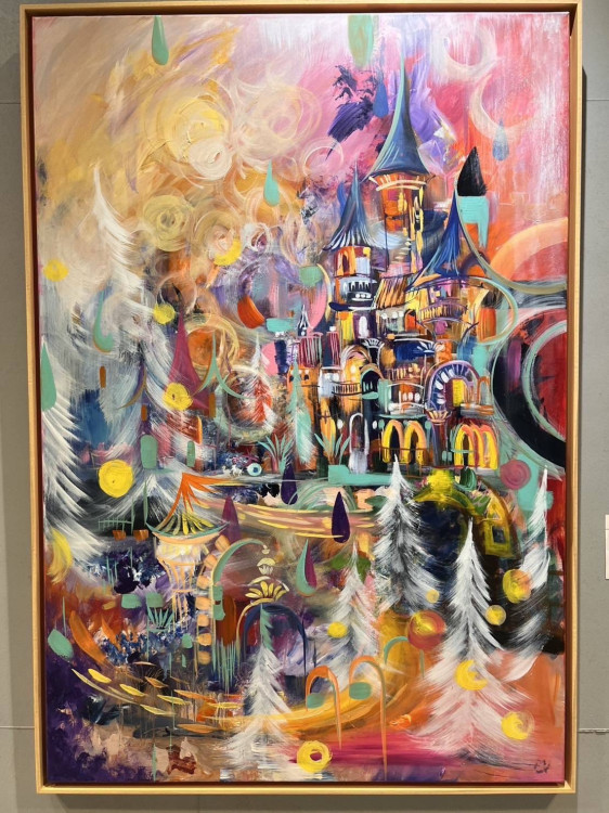 李玉婷台江個展「溯洄」開幕 鄉愁化繽紛畫作 結合公益回饋故鄉