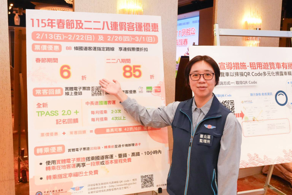 春節返鄉出遊更悠遊　台北區監理所推出限定公共運輸優惠