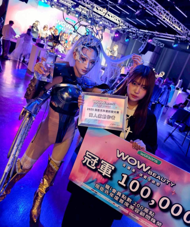 南應大4連霸！美容系湯杏雪屈臣氏彩妝大賽奪冠