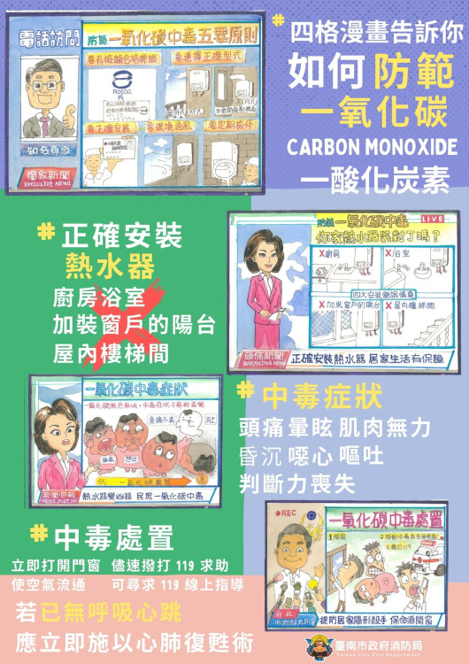 一氧化碳中毒頻傳！南消籲：謹記「五要」遠離隱形殺手