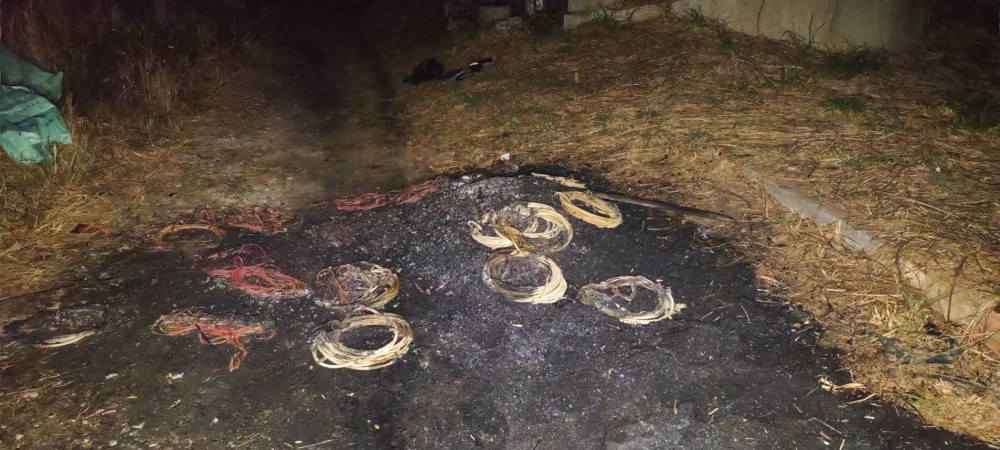 湖內警「十面埋伏」墓區！竊賊焚燒電纜看短影音落網