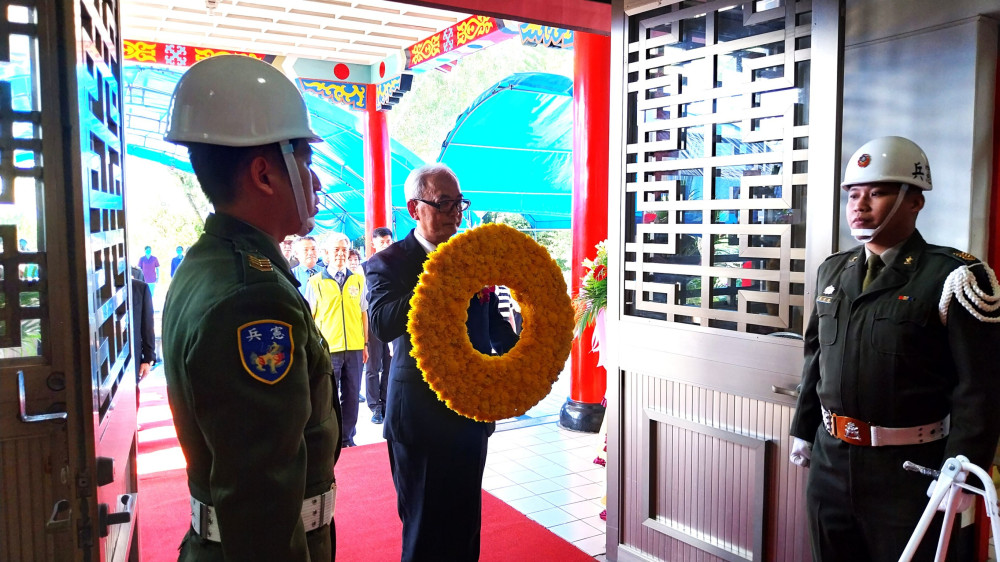 陳進廣主持輔導會中部地區春祭典 感念追思亡故榮民致敬