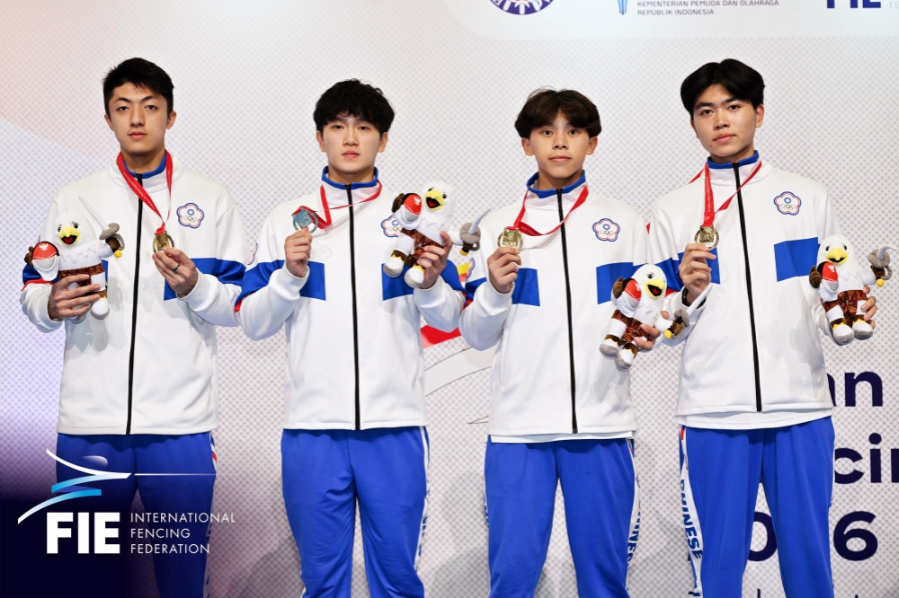 2026亞青擊劍錦標賽台灣隊取得1金1銀3銅　擊劍協會深耕基層成效卓著!