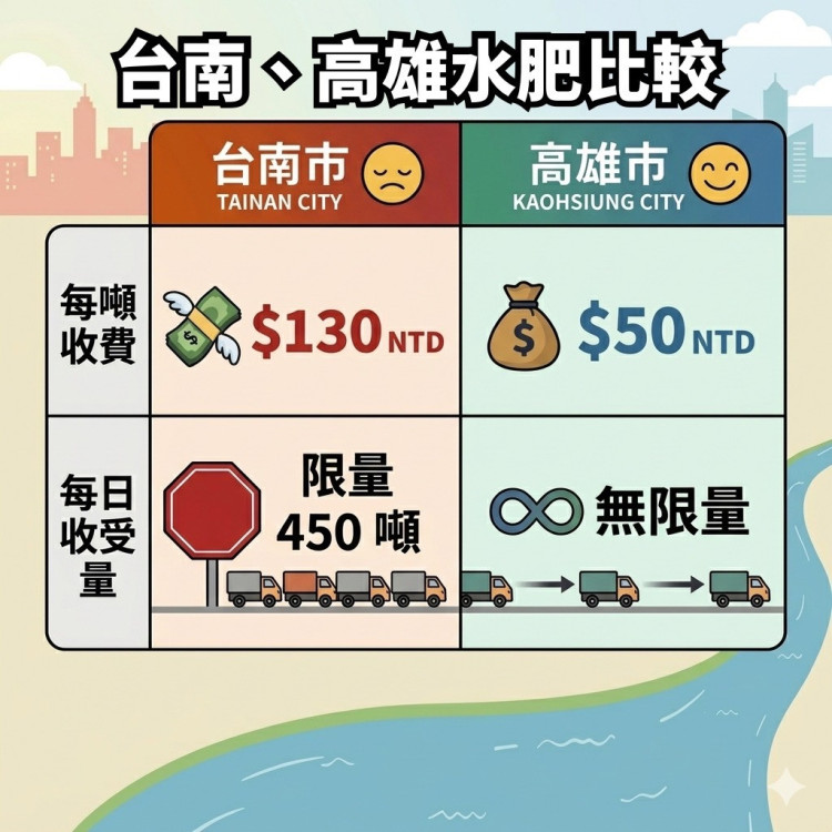 台南水肥限量加漲價！議員李啟維批行政效率低落，促整合污水廠比照高雄模式