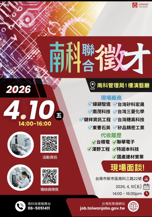 AI熱潮搶人才 南科釋1300職缺 矽品擴廠廣徵才