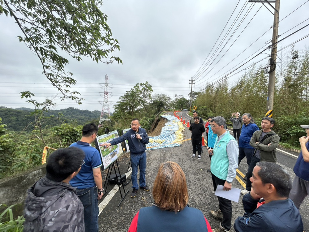 寶山鄉全力投入清明連假豪雨災後復建　爭取經費速修新湖路崩塌工程