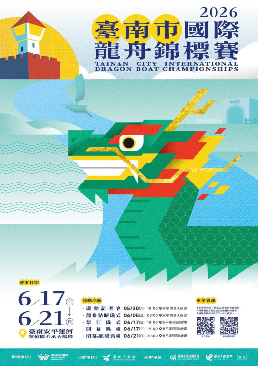 臺南國際龍舟錦標賽總獎金破150萬 報名參賽4/16截止