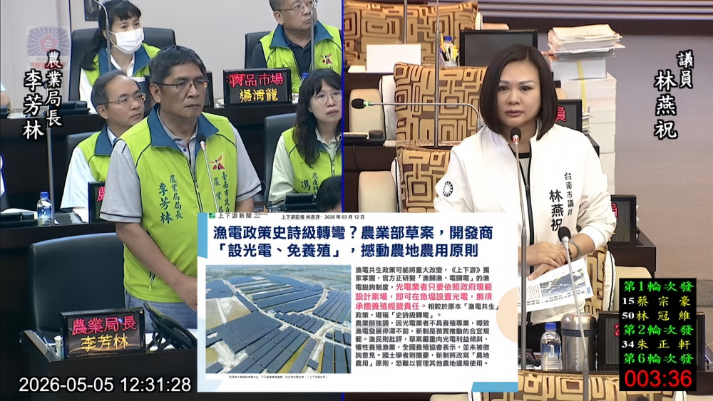 南市議會聚焦農政與地政 藍營關切農水路、光電政策與小農通路