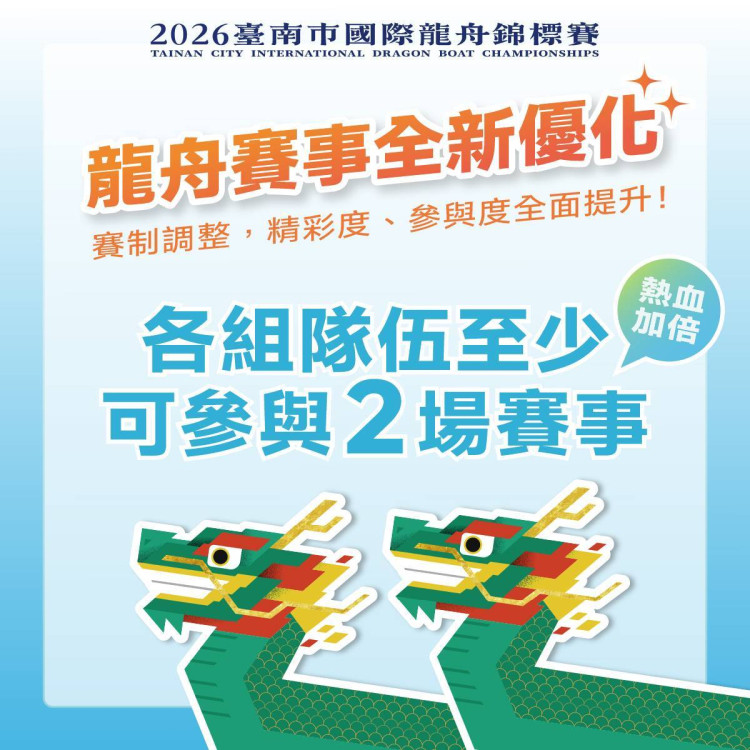 運河百年龍舟賽革新賽制 參賽隊伍至少可出賽兩場