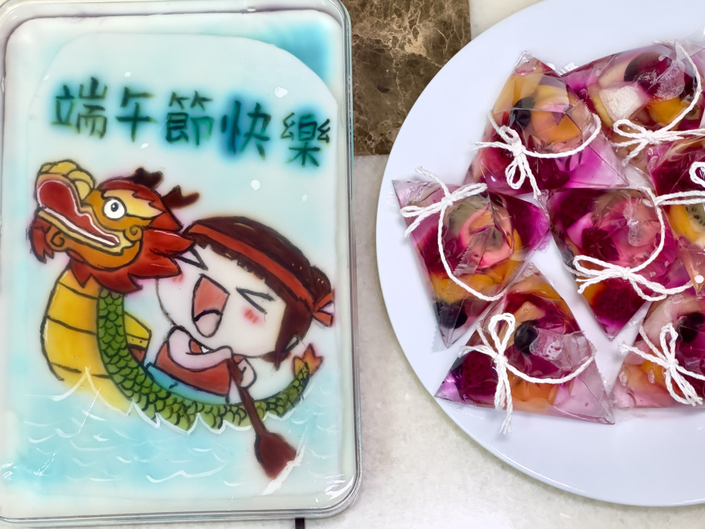 端午粽飄新風味 台南手作水果粽與果凍花粽搶攻健康市場