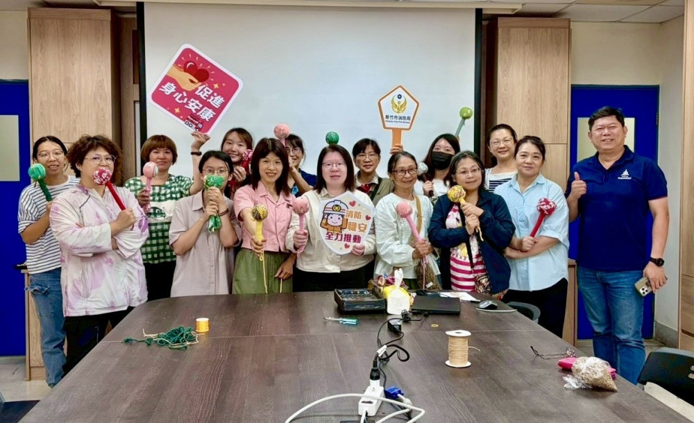 照顧消防同仁身心健康　竹市消防局辦草本植物槌球紓壓體驗